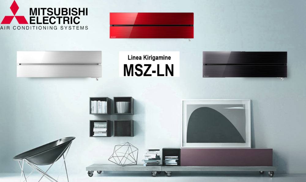 mitsubishi electric unita interna a parete mitsubishi electric inverter serie kirigamine style 18000 btu msz ln50vgr colore ruby red rosso