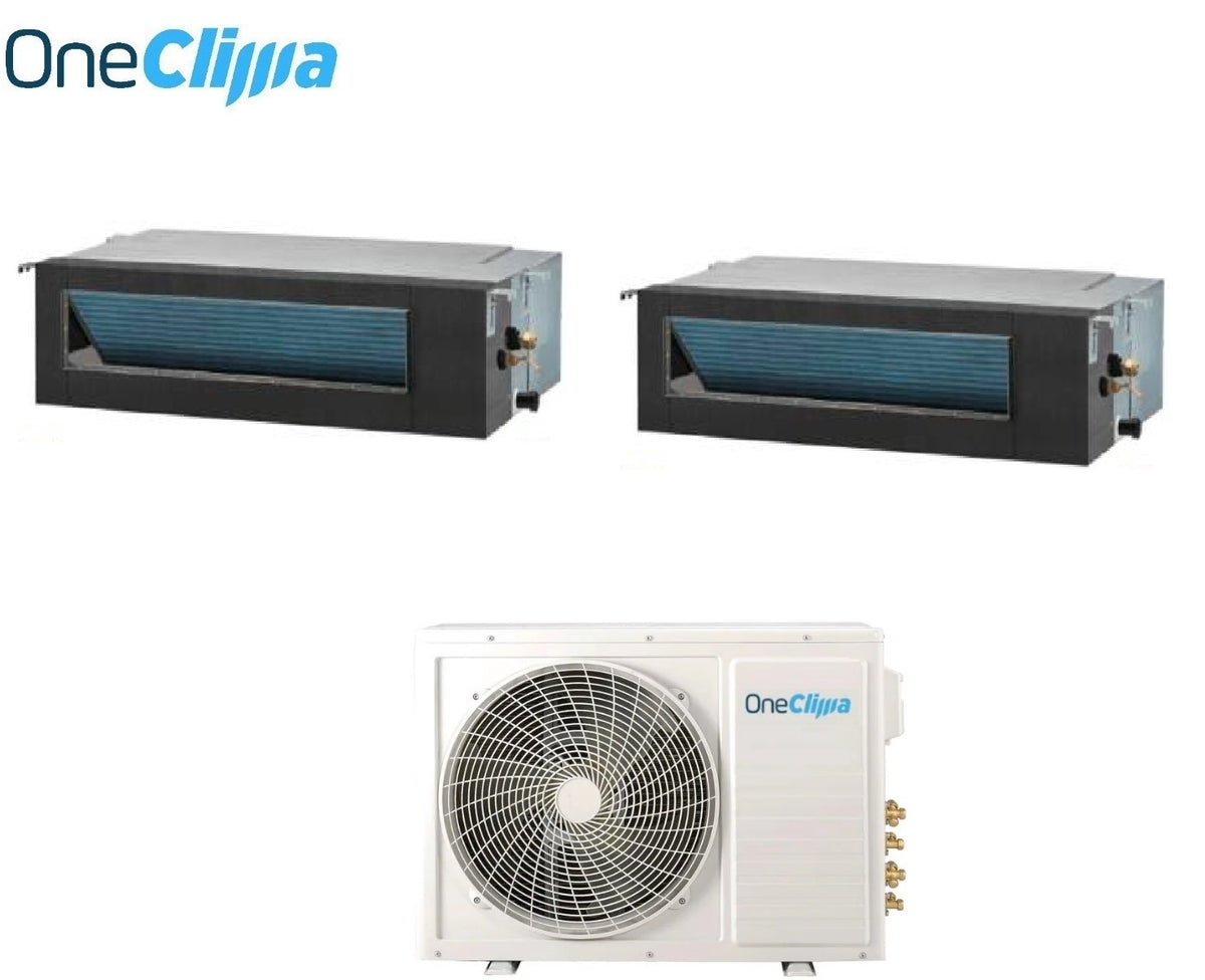 oneclima condizionatore oneclima dual split canalizzato 1818 con mlt27x3y24 r 32 wi fi optional con telecomando di serie incluso