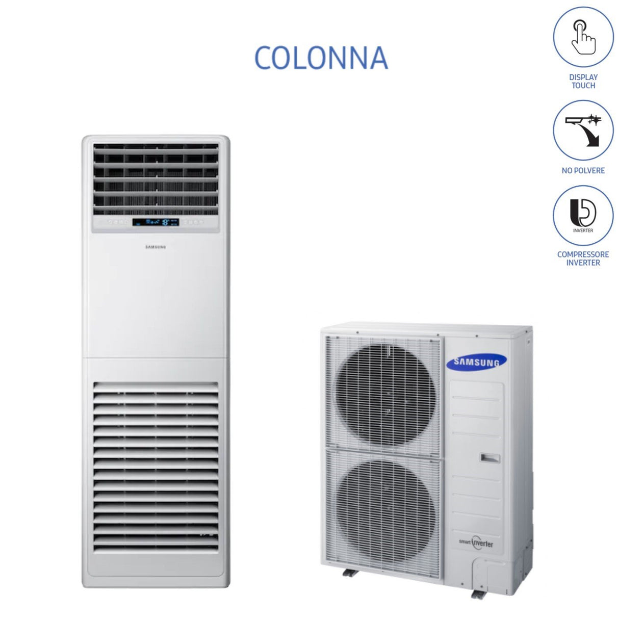 samsung area occasioni climatizzatore condizionatore samsung inverter a colonna 48000 btu ac140knpdeh trifase r 410