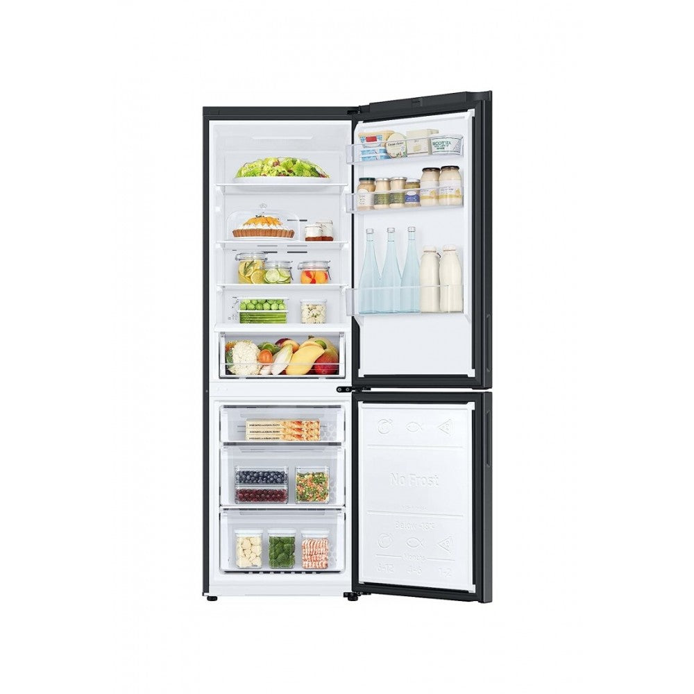 samsung frigorifero combinato samsung rb33b610fbn 344 litri classe energetica f a1853xl595xp658 no frost digital inverter tecnologia spacemax nero ean 8806094505610