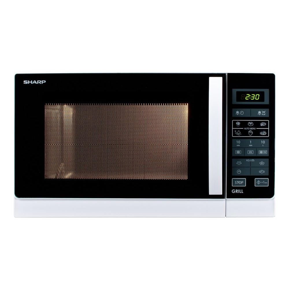 sharp forno a microonde sharp r742ww 900 w 25 litri a306xl513xp429 grill nero e bianco ean 4974019744469