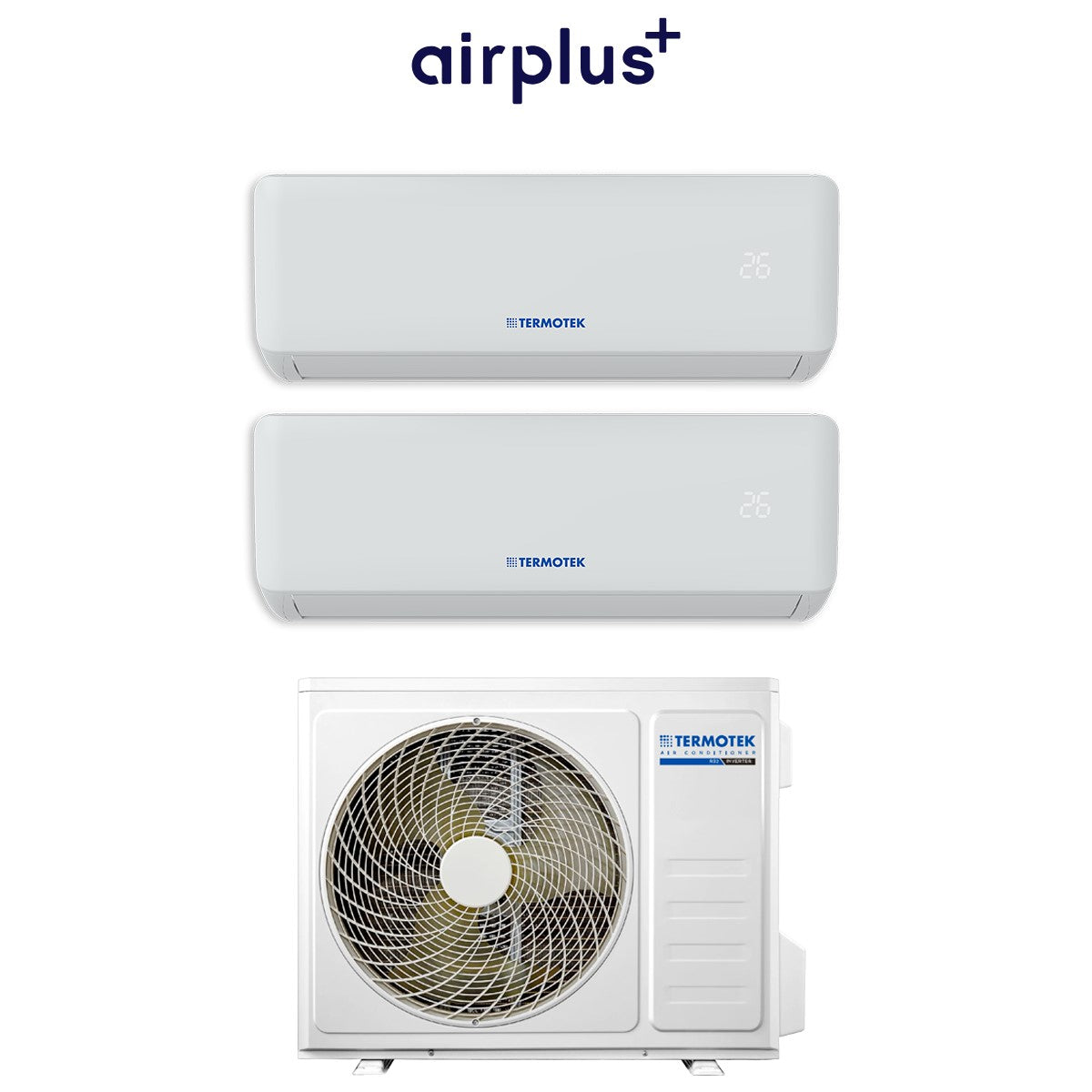 termotek climatizzatore condizionatore termotek dual split inverter serie airplus 1212 con 2c r 32 wi fi integrato 1200012000