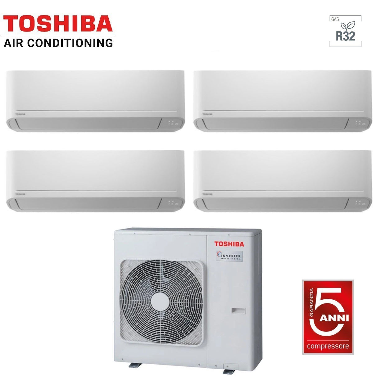 toshiba climatizzatore condizionatore toshiba quadri split inverter serie seiya 7101016 79915 ras 4m27u2avg e r 32 wi fi optional 7000100001000016000 70009000900015000