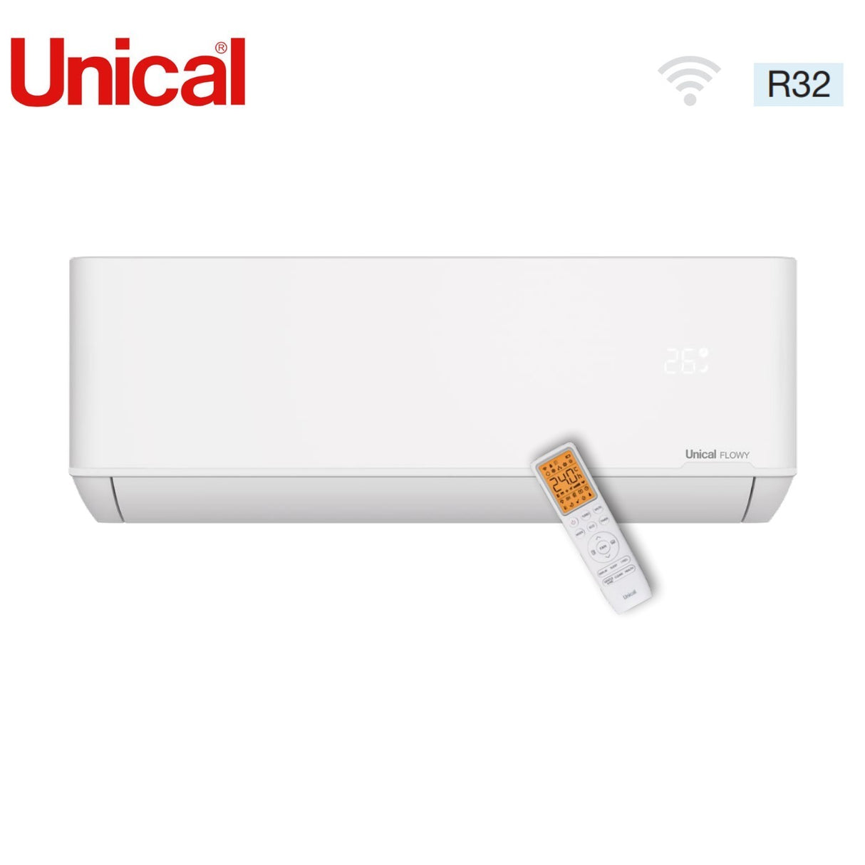 unical climatizzatore condizionatore unical inverter serie flowy 24000 btu flwy 24h r 32 wi fi optional classe aa