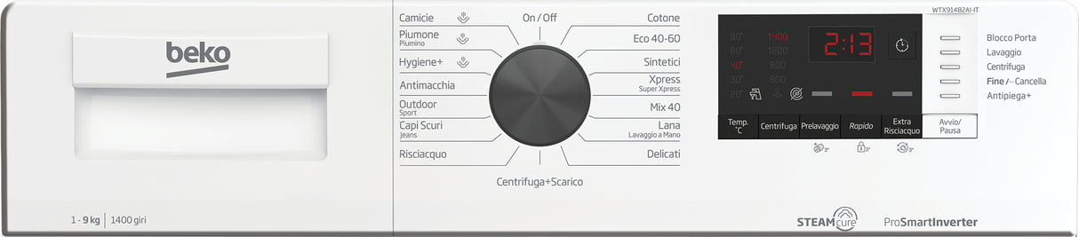 beko lavatrice a carico frontale beko wtx91482ai it 9 kg classe a 1400 giri a84xl60xp60 display incorporato led ean 8690842619038