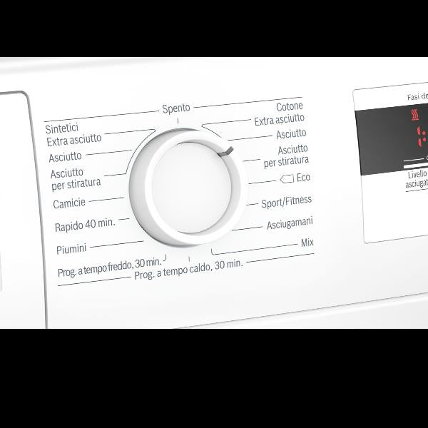 bosch asciugatrice a condensazione bosch 8 kg a carica frontale serie 4 easyclean wth83008ii classe a ean 4242005183371