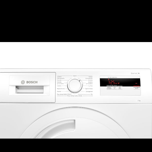 bosch asciugatrice a pompa di calore bosch 7 kg serie 4 easyclean wth83007ii classe a ean 4242005182664
