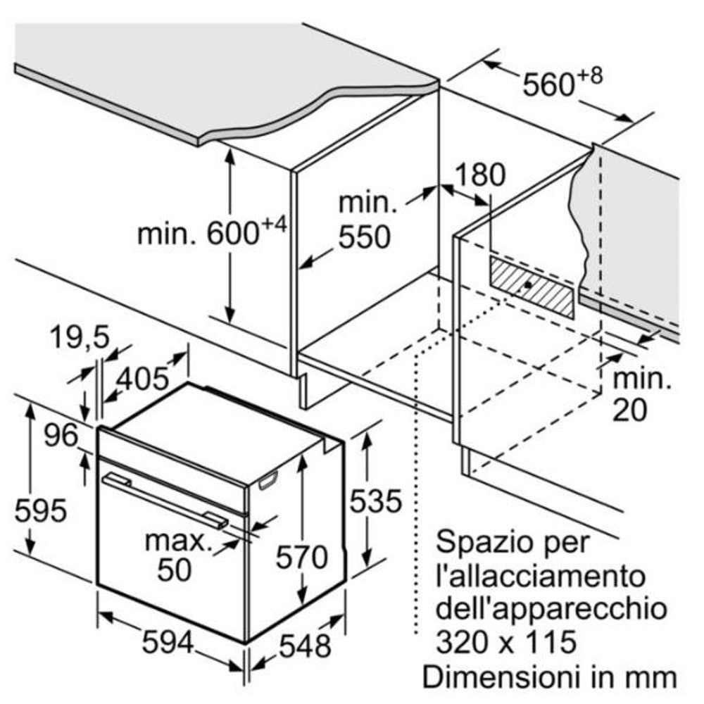 bosch forno pirolitico da incasso bosch hba574br0 hotair 3d auto pulizia pirolis classe a ean 4242005030194
