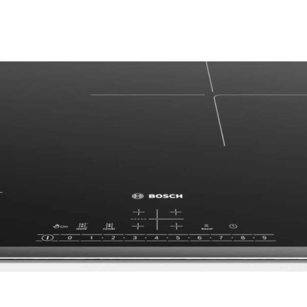 bosch piano cottura ad induzione bosch pvs845fb5e serie 6 4 fuochi l795xp517 vetroceramica nero cornice in acciaio ean 4242005088799