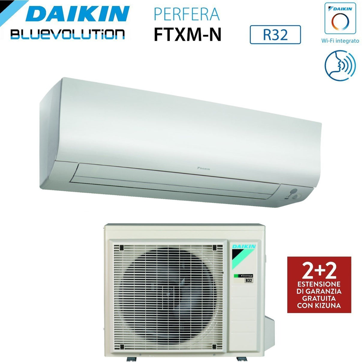 daikin climatizzatore condizionatore daikin bluevolution inverter serie perfera 18000 btu ftxm50n r 32 classe a wi fi integrato garanzia italiana ean 8059657001702