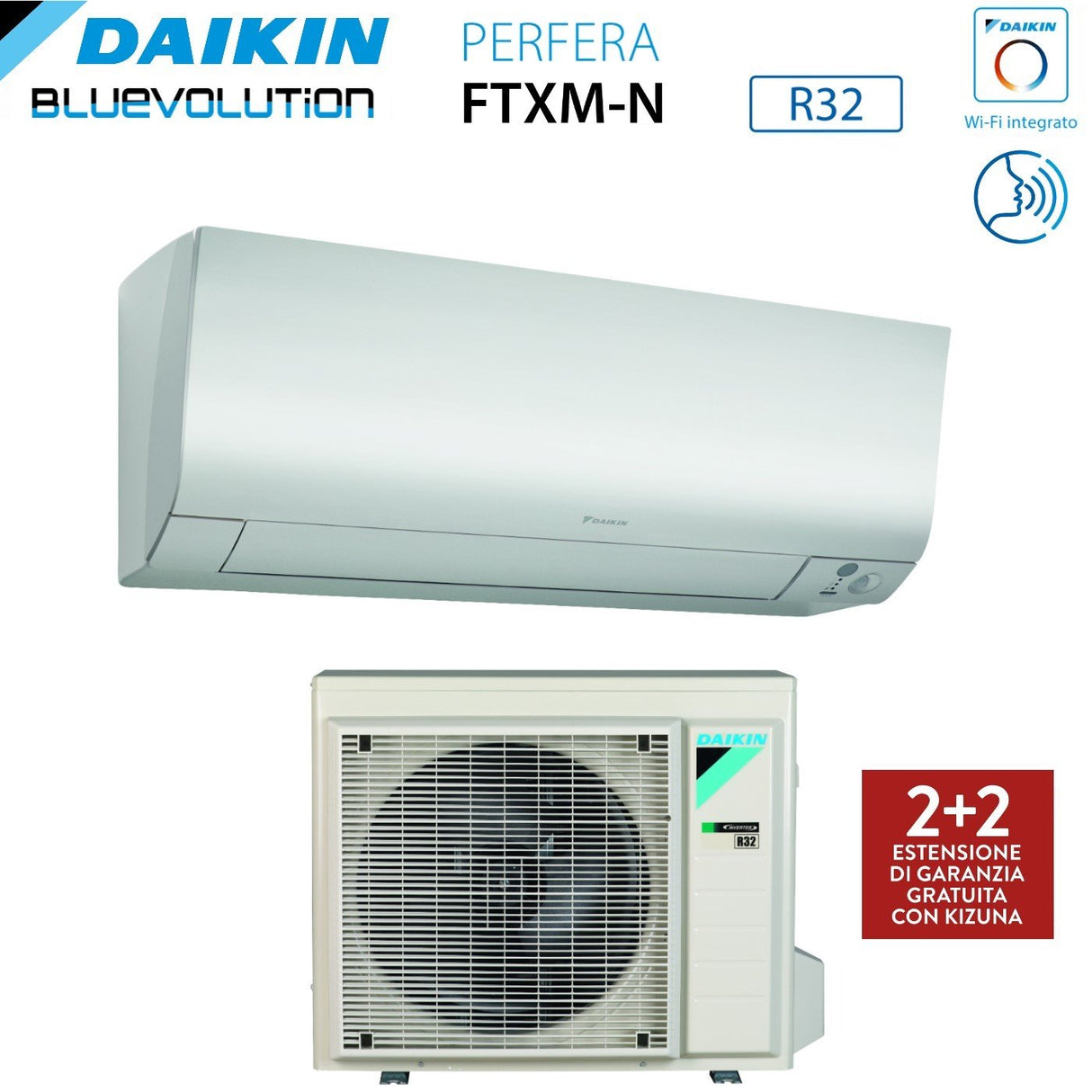 daikin climatizzatore condizionatore daikin bluevolution inverter serie perfera 7000 btu ftxm20n r 32 classe a wi fi integrato garanzia italiana ean 8059657001627