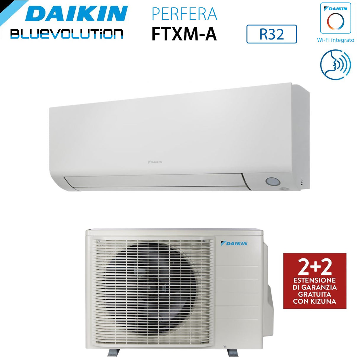 daikin climatizzatore condizionatore daikin bluevolution inverter serie perfera all season 7000 btu ftxm20a r 32 wi fi integrato garanzia italiana
