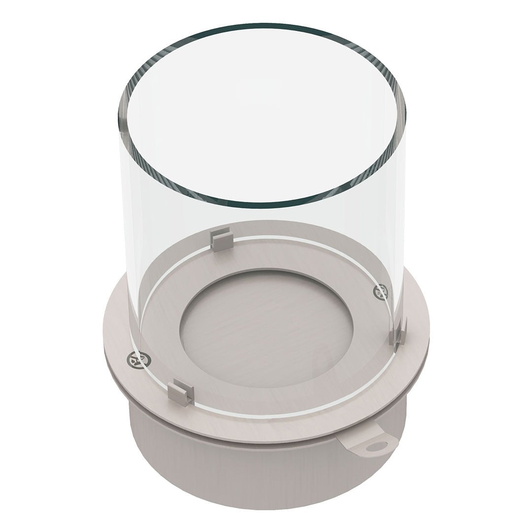 divina fire bruciatore tondo con vetro per camino a bioetanolo biocamino inox 3 lt d 30 ean 8056157805519