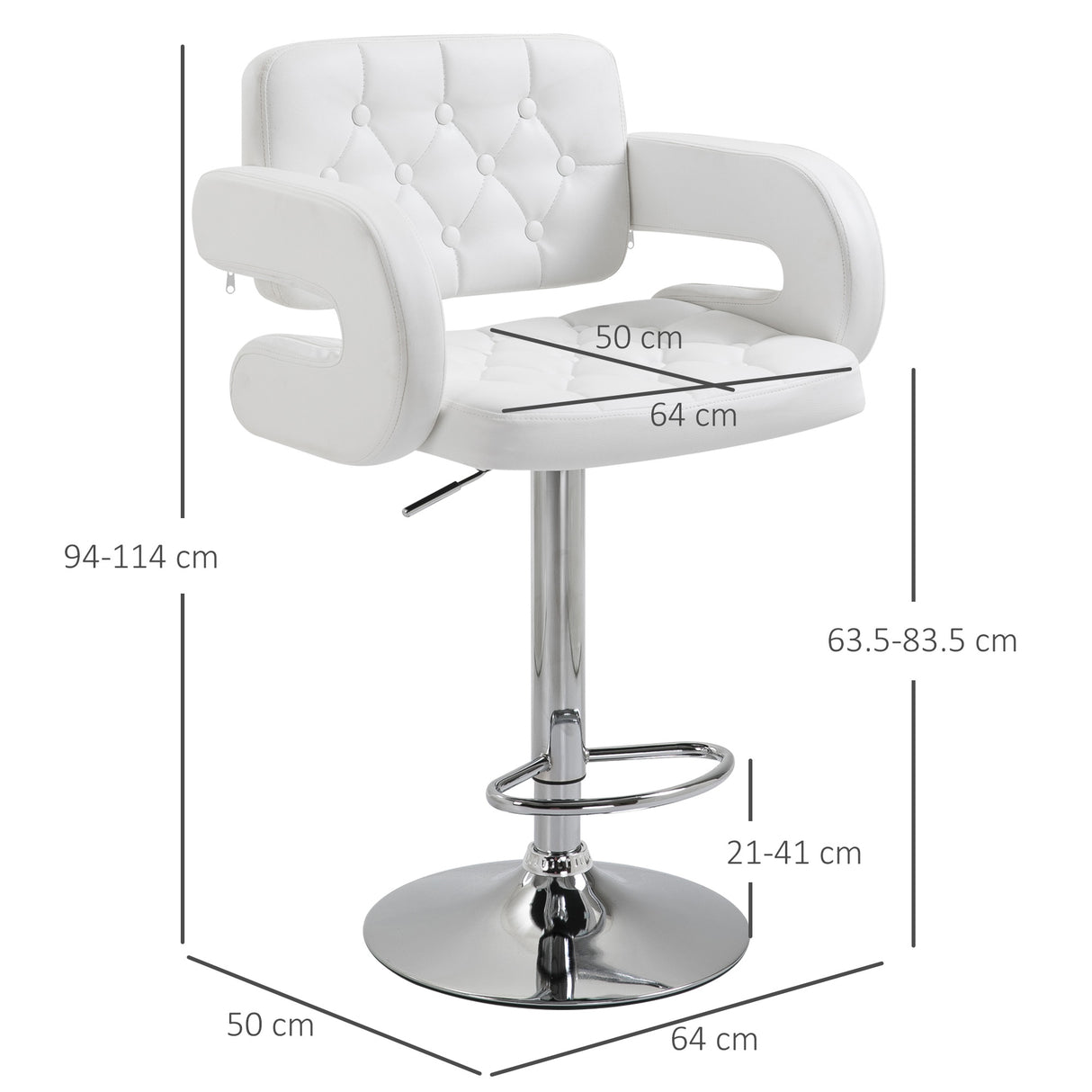 easycomfort easycomfort sgabello alto da bar con schienale e braccioli regolabile girevole ean 8054144130910