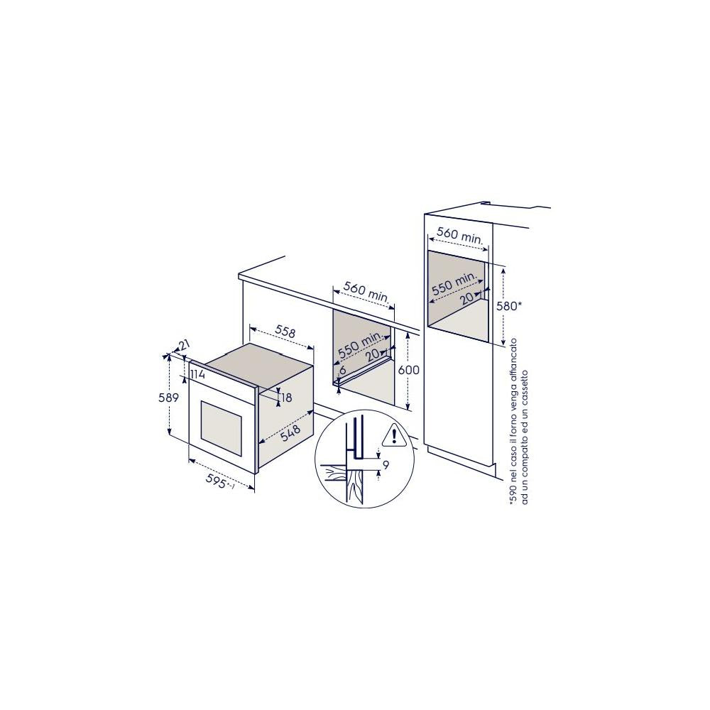electrolux forno elettrico ventilato electrolux serie 600 fr65g surroundcook 72 litri classe a 2021 aquaclean a589xl594xp568 nero opaco ean 7332543623075