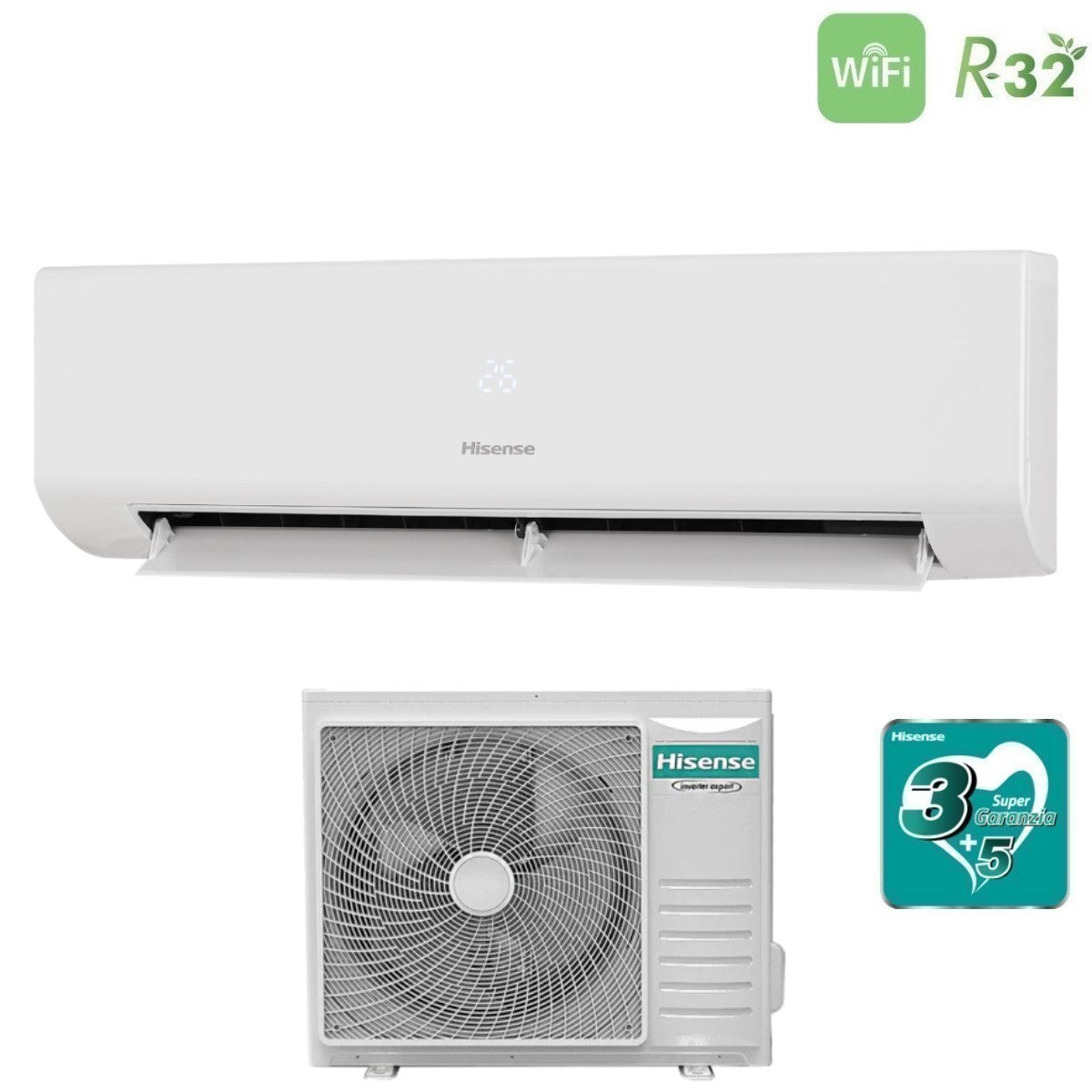 hisense climatizzatore condizionatore hisense inverter serie energy ultra 12000 btu ke35xr01g r 32 wi fi integrato