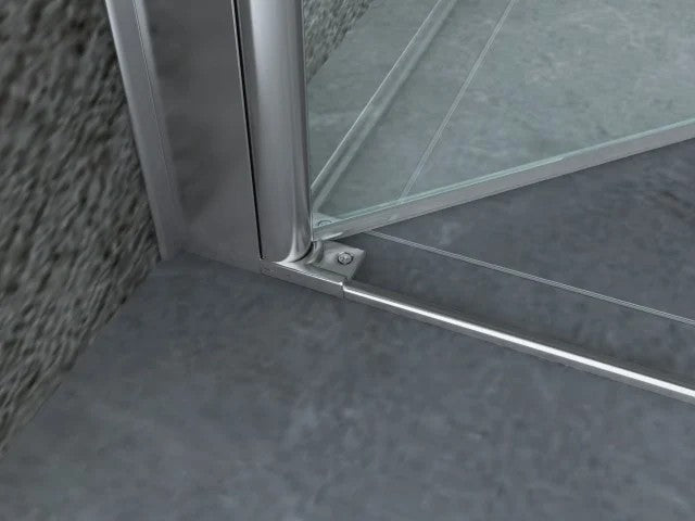 idrom porta saloon per doccia a nicchia 017 vetro temperato da 8 mm