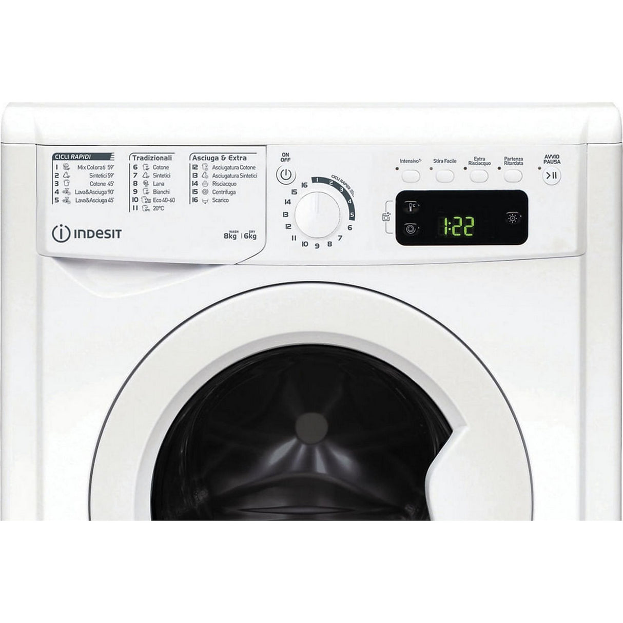 indesit lavasciuga indesit ewde861483witn 8 kg lavaggio 6 kg asciugatura 1400 giri a89xl645xp59 bianco ean 8050147621080