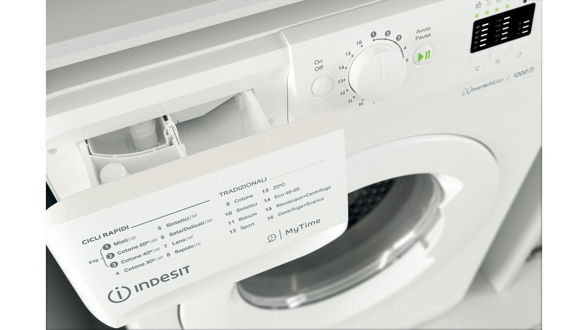 indesit lavatrice a carica frontale indesit mtwa 81285 w it 8 kg 1200 giri classe b a85xl595xp605 auto pulizia motore inverter ean 8050147654545