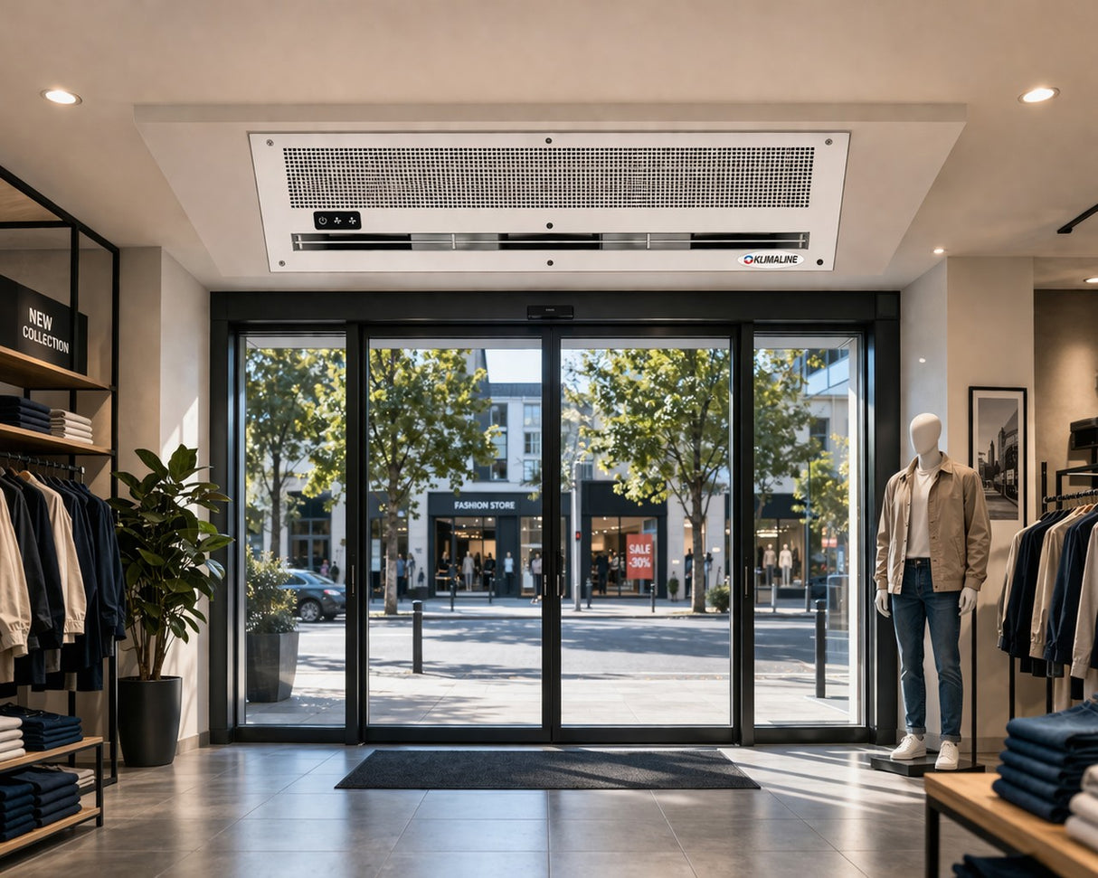 klimaline barriera d aria ad incasso klimaline ecoline 1s 746b da 2000 cm 2 velocita senza resistenza con telecomando incluso