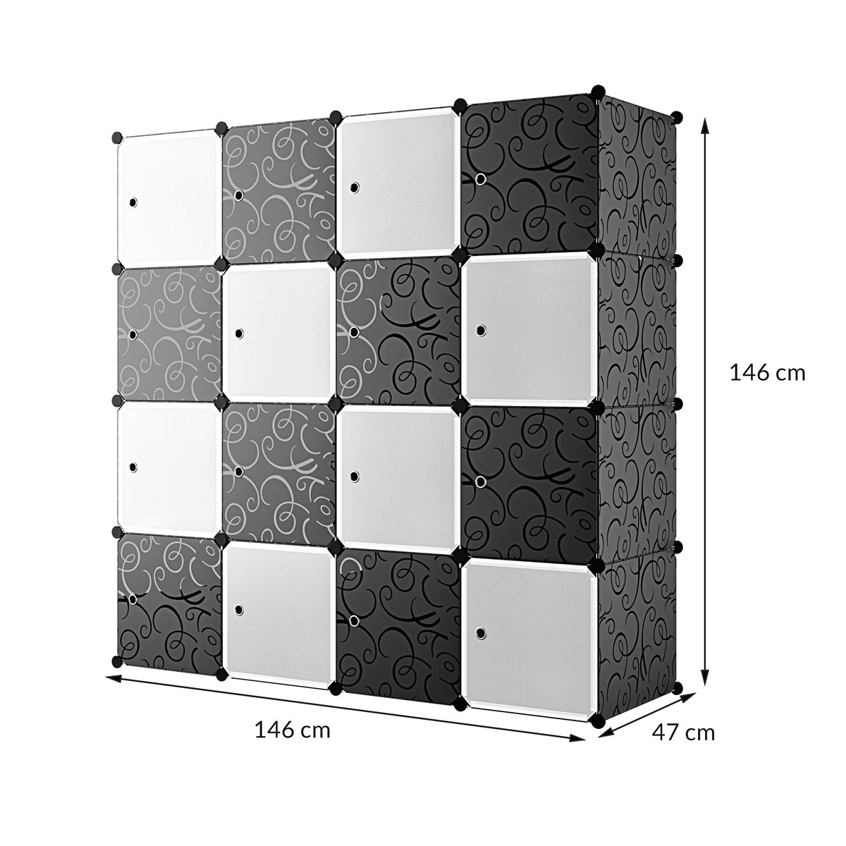 le stelle armadio 16 moduli in plastica colore bianco e nero ean 8024299800792 ean 8024299800792