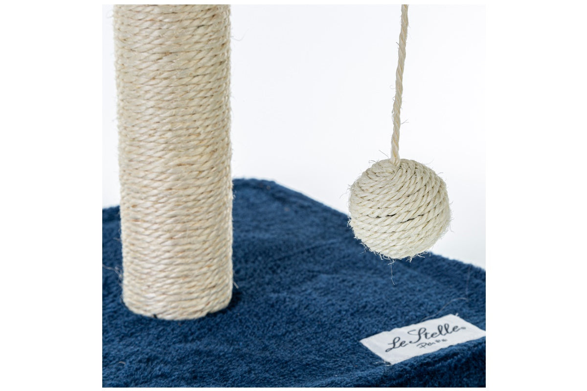 le stelle tiragraffi per gatti blu rivestimento peluche con palle e palo bianchi 34x42xh 51cm 8024299800488 ean 8024299800488