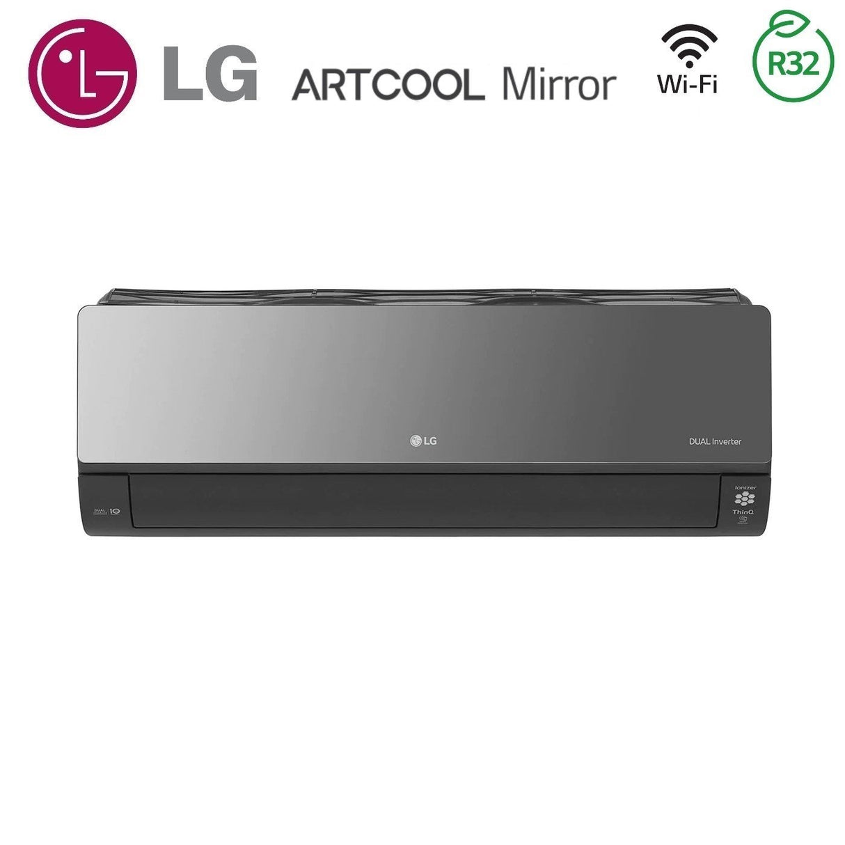 lg climatizzatore condizionatore lg trial split inverter serie artcool uv nano mirror 9912 con mu3r21 r 32 wi fi integrato 9000900012000