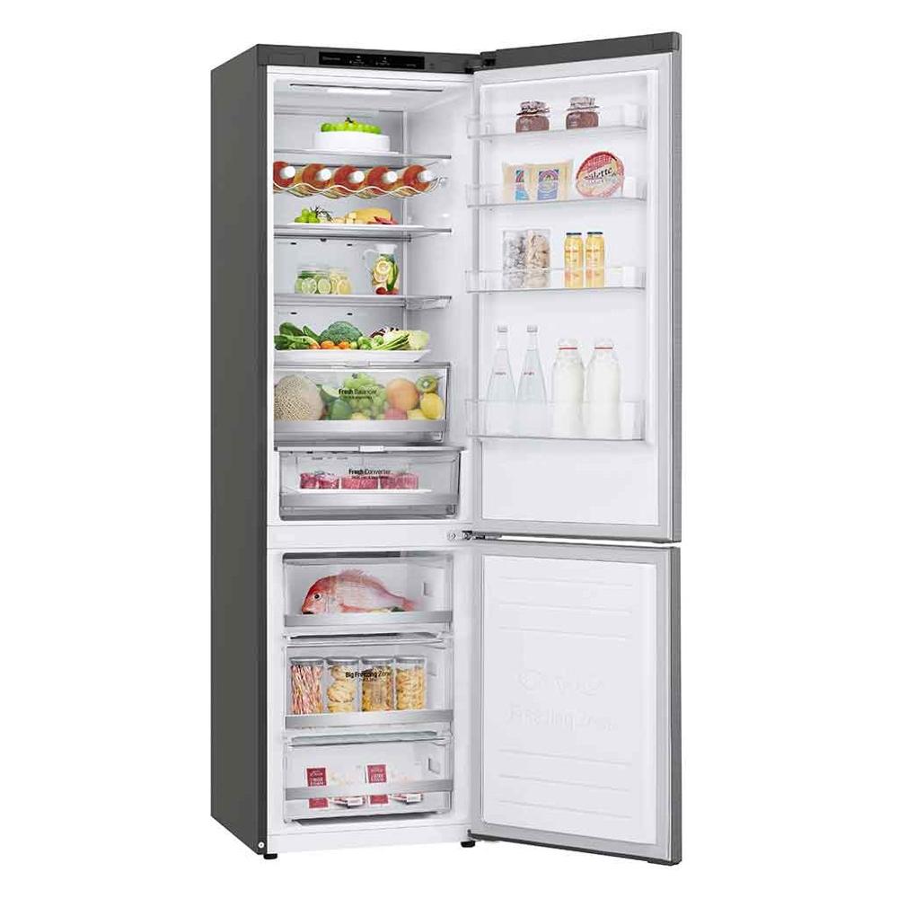 lg frigorifero combinato lg gbb72pzvgn 384 litri classe d a203xl595xp682 compressore smart inverter no frost inox ean 8806091390899