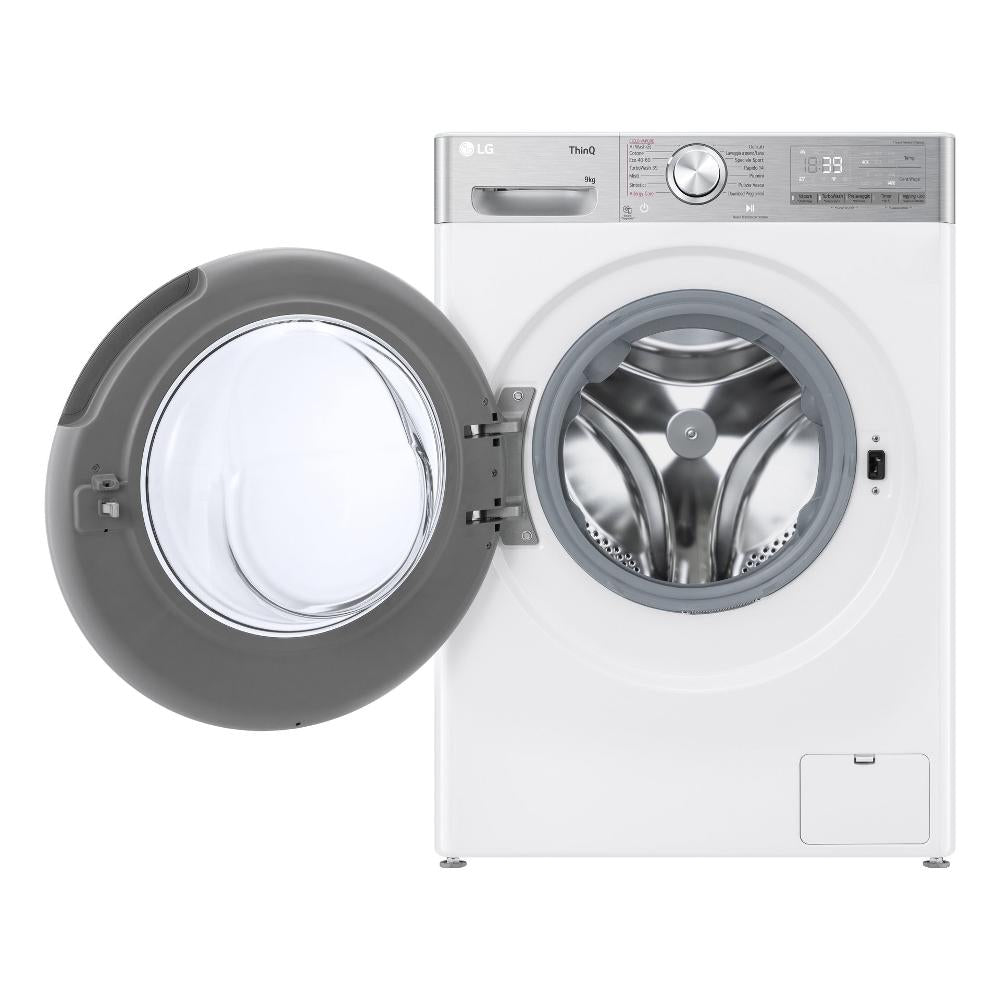 lg lavatrice a carico frontale 9 kg lg serie r9 f4r9009tpwc ai dd classe a 40 1400 giri a85xl60xp565 thinq alexa google assistant vapore antipiega ean 8806084272058