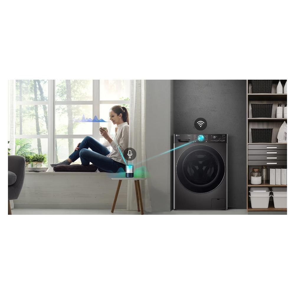 lg lavatrice a carico frontale lg 13 kg serie r9 f4r9513tpbc ai dd classe a 20 1400 giri a85xl60xp615 thinq alexa google assistant platinum black ean 8806084271976