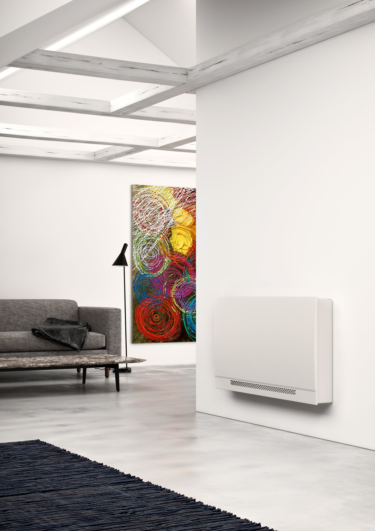 sabiana ventilconvettore slim fan con mobile whisper cff ecm mz cb tes 20 con comando digitale e motore inverter