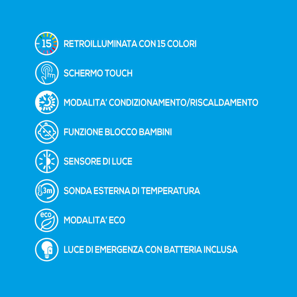 beghelli termostato beghelli dom e con display touch luminoso