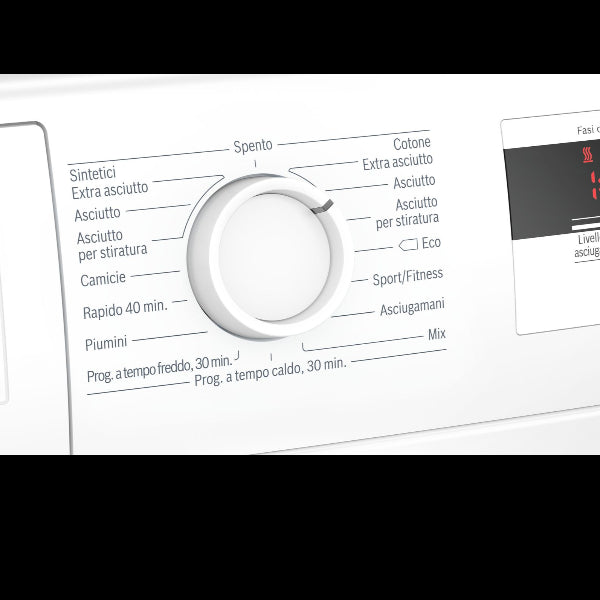 bosch asciugatrice a pompa di calore bosch 7 kg serie 4 easyclean wth83007ii classe a ean 4242005182664