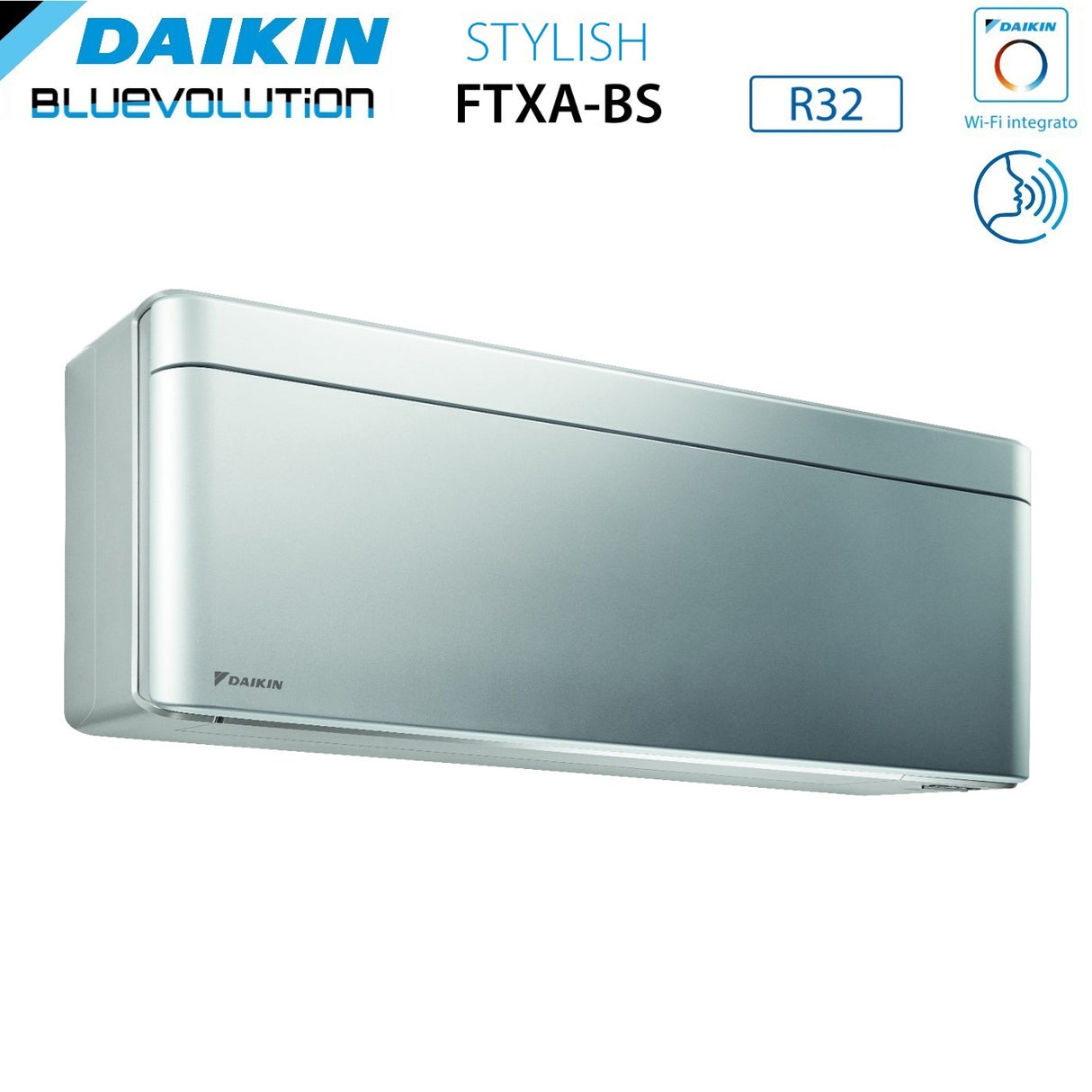 daikin climatizzatore condizionatore daikin bluevolution dual split inverter serie stylish total silver 918 con 2mxm68n r 32 wi fi integrato 900018000 colore grigio garanzia italiana