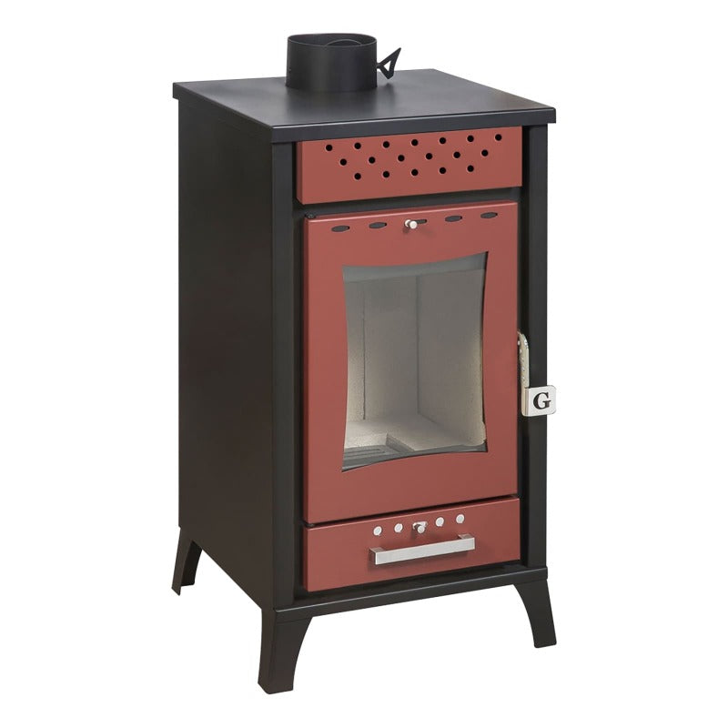 divina fire stufa a legna olga rossa potenza 15 kw l455xp485xh91 ean 5200416400646