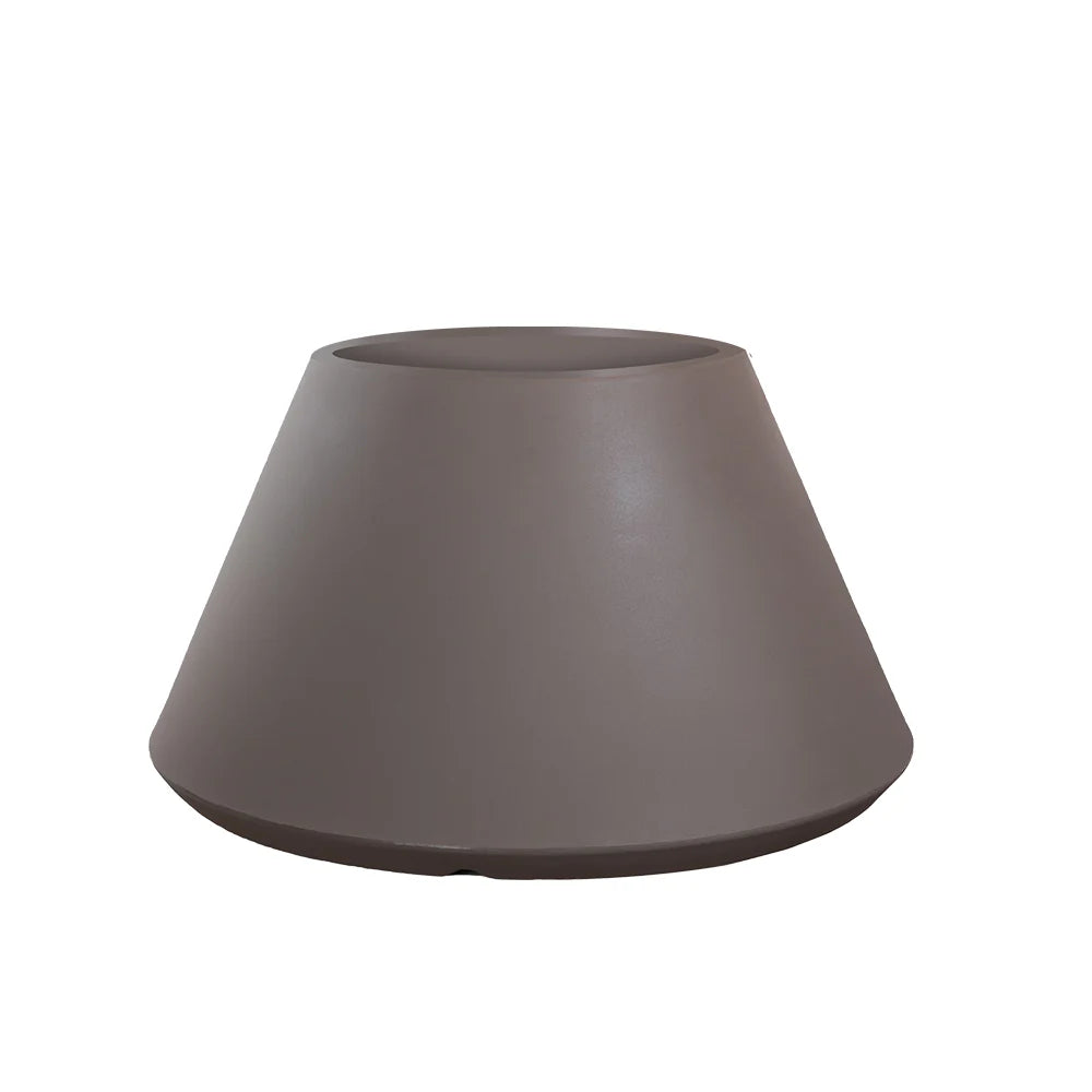 divina garden vaso in resina da esterno interno per piante tondo conico design d 60x35h stromboli tortora ean 8056157808916