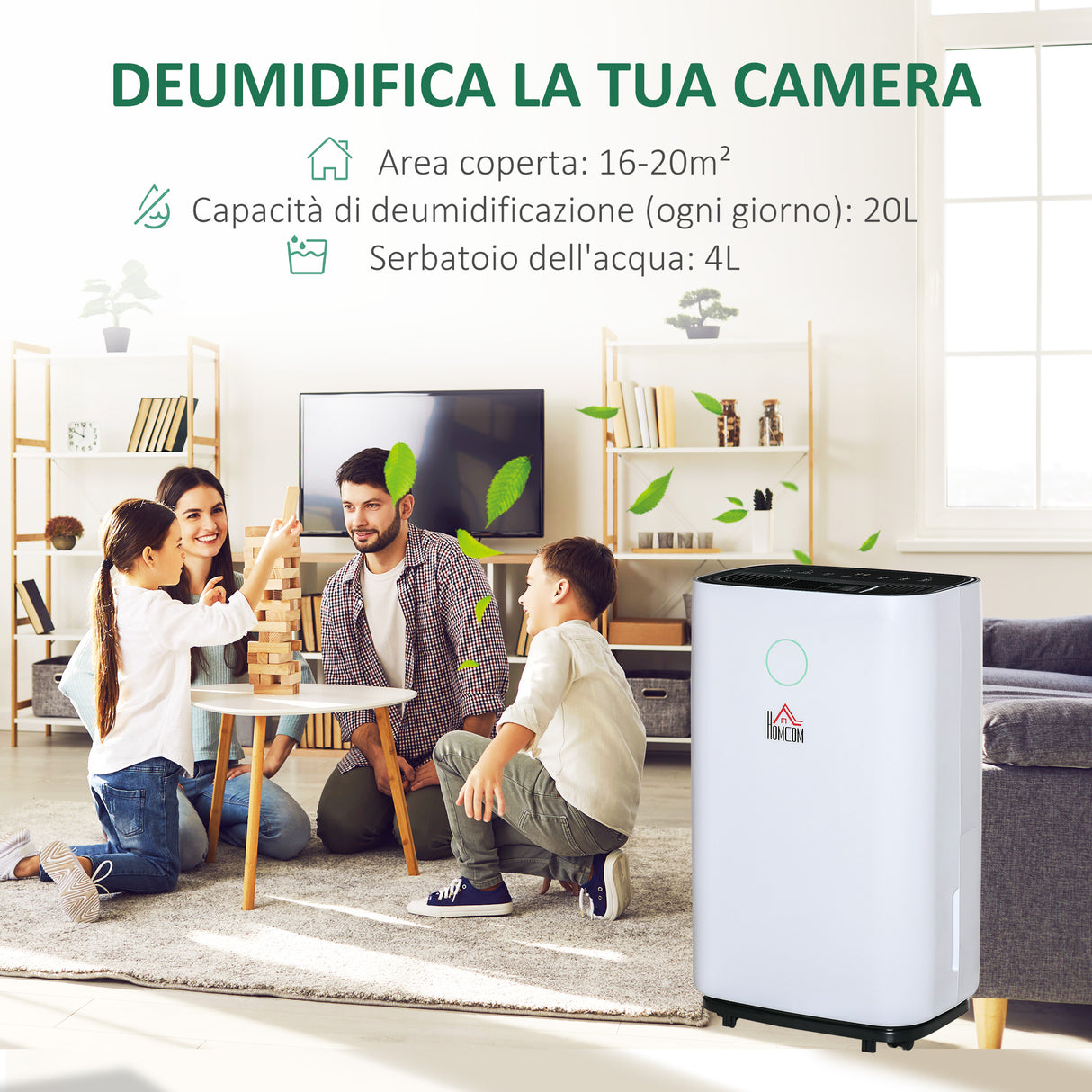 easycomfort easycomfort deumidificatore da 25l 3 modalita e 2 velocita timer 24h design silenzioso 33.5x23x57cm bianco