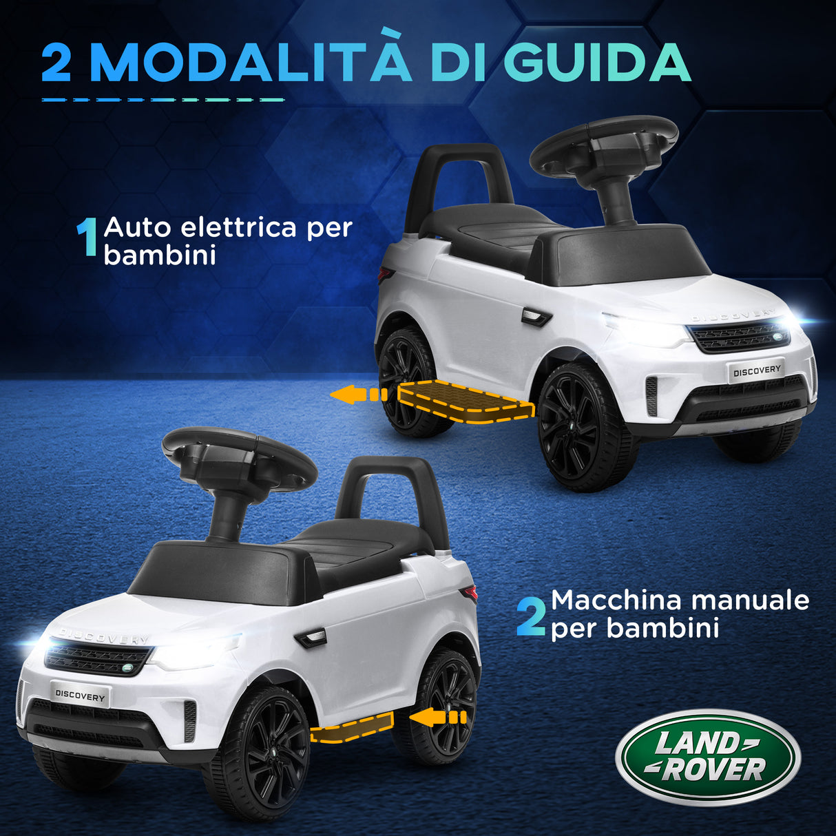 easycomfort easycomfort macchina elettrica per bambini 18 mesi a 5 anni con musica e clacson auto a 6v elettrico e a spintavelocita 3kmh bianco
