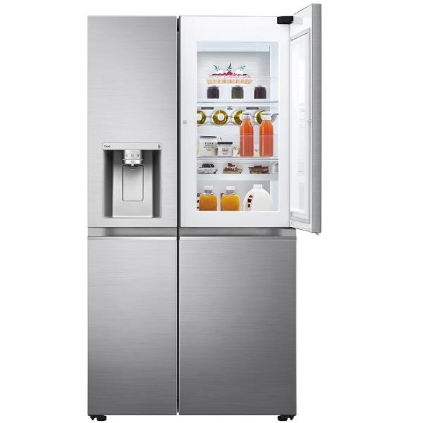 frigoriero lg smart side by side gsjv91pzae 635 litri classe energetica e a179xl91xp735 total no frost funzione ghiaccio tritato frost door in door wi fi con smartthinq inox ean 8806091424693