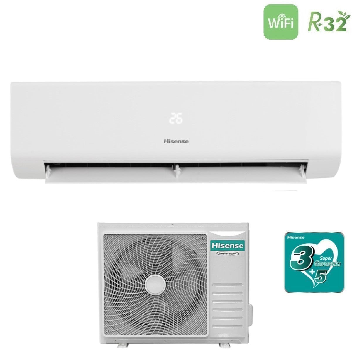 hisense climatizzatore condizionatore hisense inverter serie energy ultra 12000 btu ke35xr01g r 32 wi fi integrato