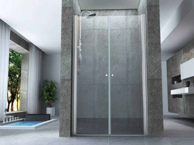 idrom porta saloon per doccia a nicchia 017 vetro temperato da 8 mm