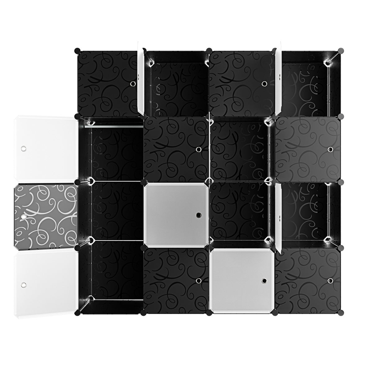 le stelle armadio 16 moduli in plastica colore bianco e nero ean 8024299800792 ean 8024299800792