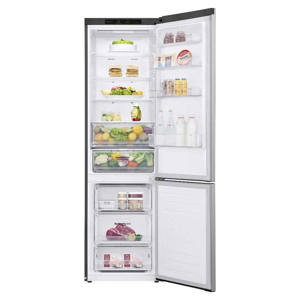 lg frigorifero combinato lg gbp52pynbn 384 litri classe b a203xl595xp675 total no frost compressore lineare inverter argento ean 8806084800343