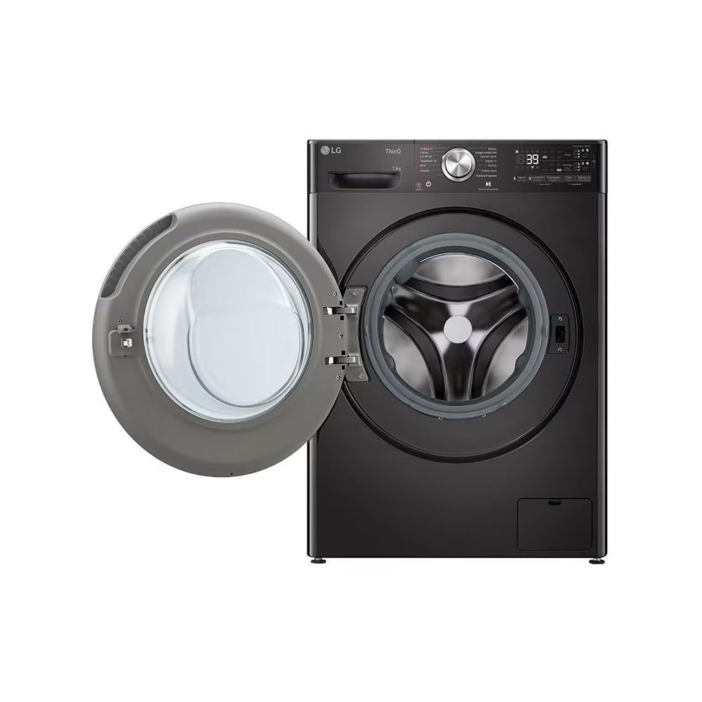 lg lavatrice a carico frontale lg 13 kg serie r9 f4r9513tpbc ai dd classe a 20 1400 giri a85xl60xp615 thinq alexa google assistant platinum black ean 8806084271976