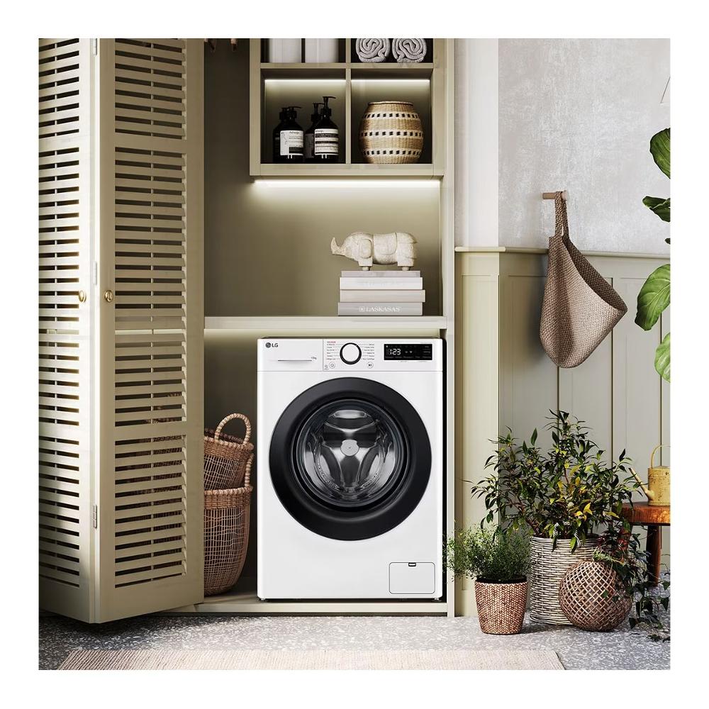 lg lavatrice a carico frontale lg ai dd serie r3 f2r3s08nswb 8 kg slim classe a 1200 giri a85xl60xp475 programma vapore steam motore inverter ean 8806084273451