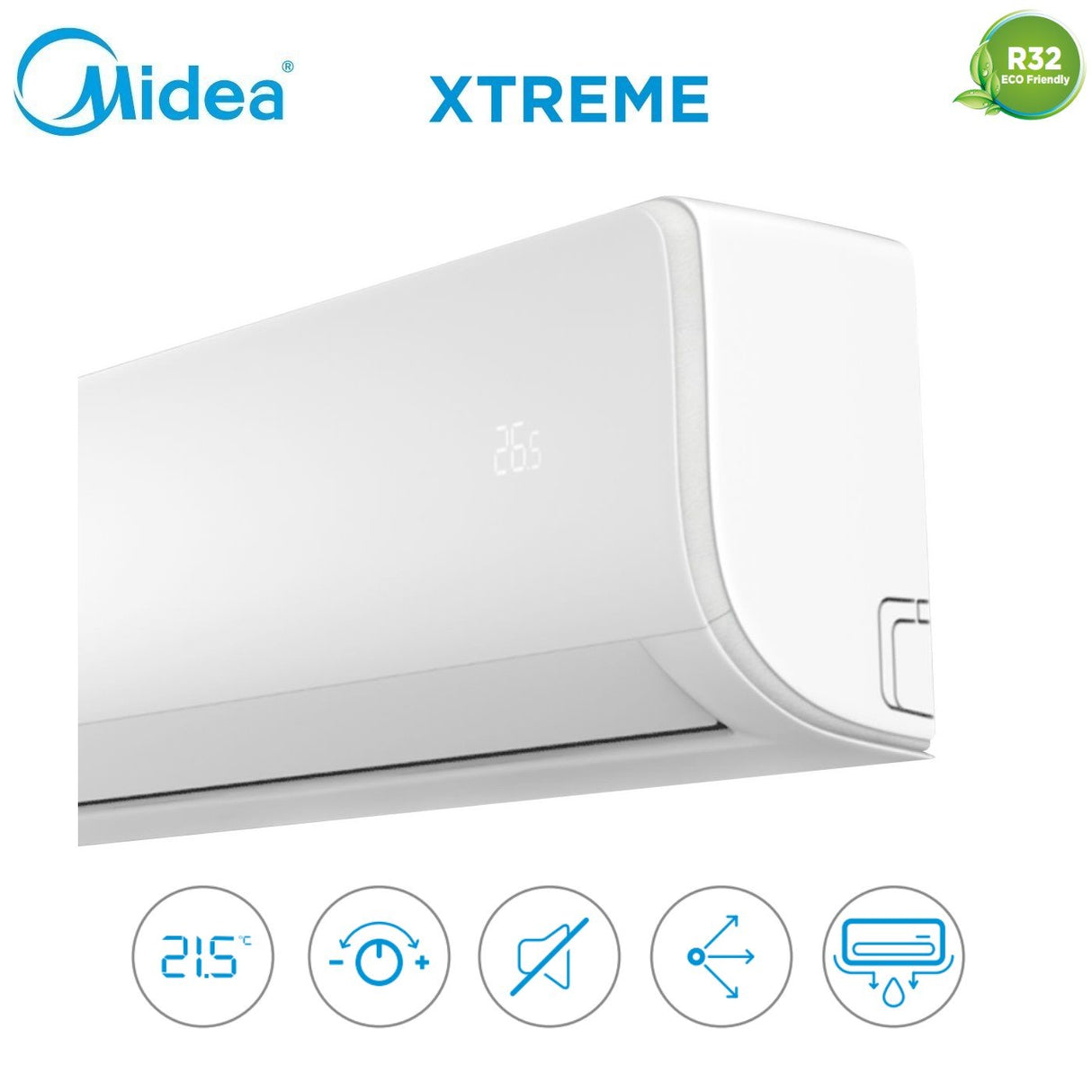 midea climatizzatore condizionatore midea quadri split inverter serie xtreme 991212 con m4o 36fn8 r 32 wi fi integrato 900090001200012000 novita