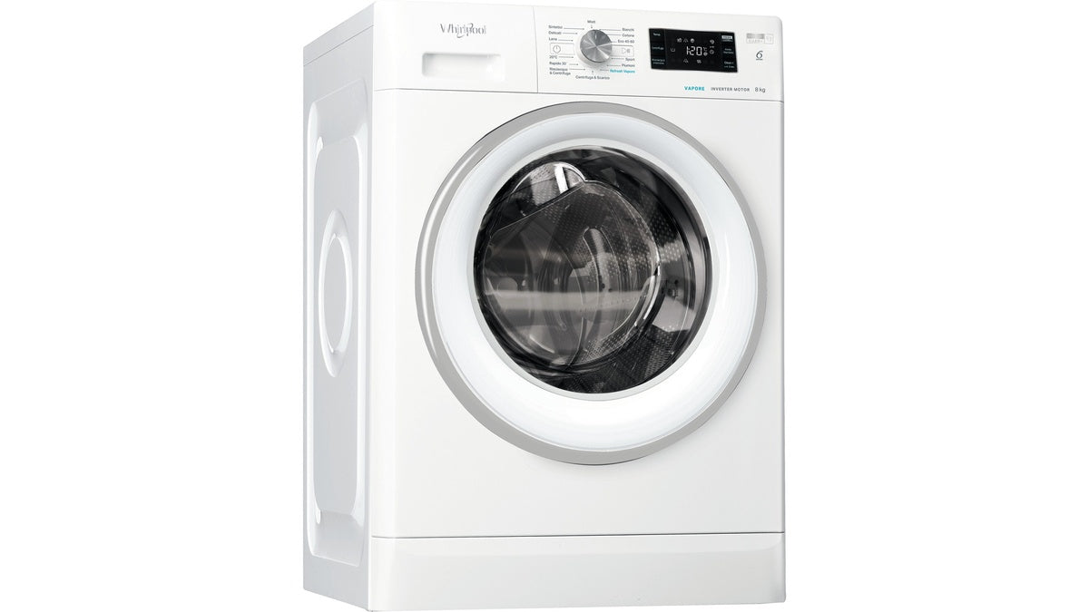 whirlpool lavatrice a carica frontale whirlpool freshcare ffb 846 sv it 8 kg 1400 giri classe a a845xl595xp63 tecnologia 6 senso refresh vapore ean 8003437050589