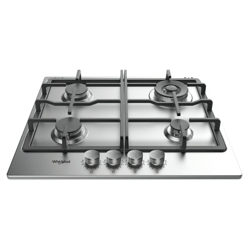 whirlpool piano cottura a gas whirlpool tgml 661 4 fuochi l58xp51 inox ean 8003437625275