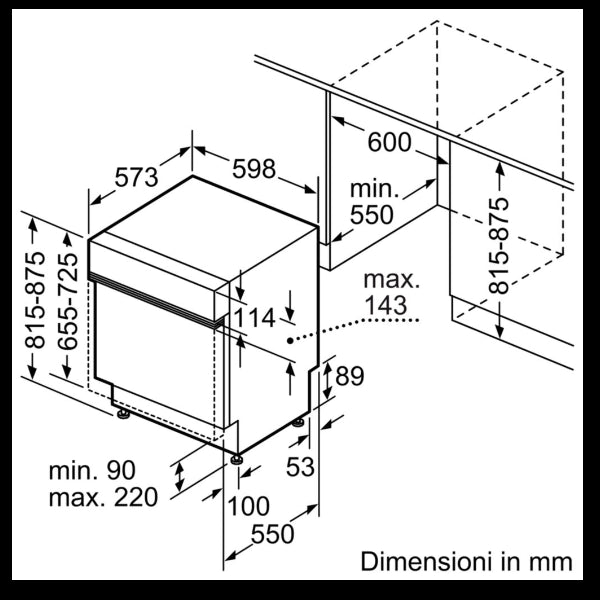 bosch lavastoviglie da incasso a scomparsa parziale bosch 12 coperti silenceplus smi46gs01e classe e ean 4242002960067