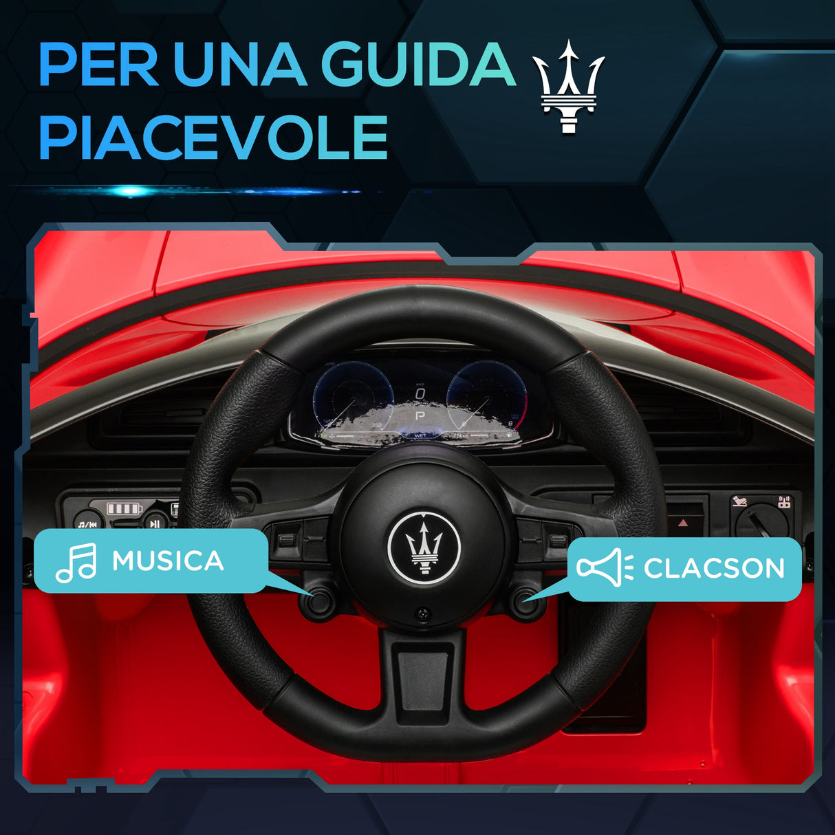 easycomfort easycomfort macchina elettrica per bambini 3 6anni auto maserati mc20 con guida manuale telecomando e fari led eta 3 6 anni rosso